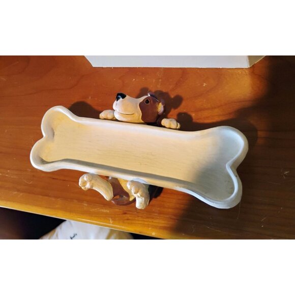 Cute Puppy Dog Bone Shaped Pencil Trinket Tray by Figi Tickle My Bones - Picture 3 of 8